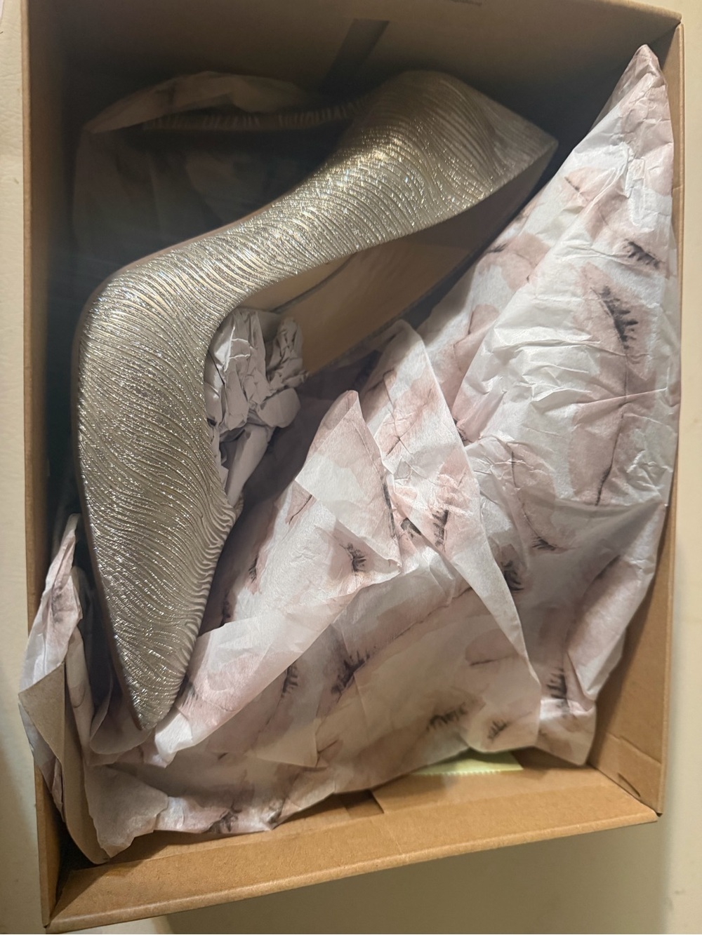 Jessica Simpson Shimmery Gold Pointed-Toe Pumps